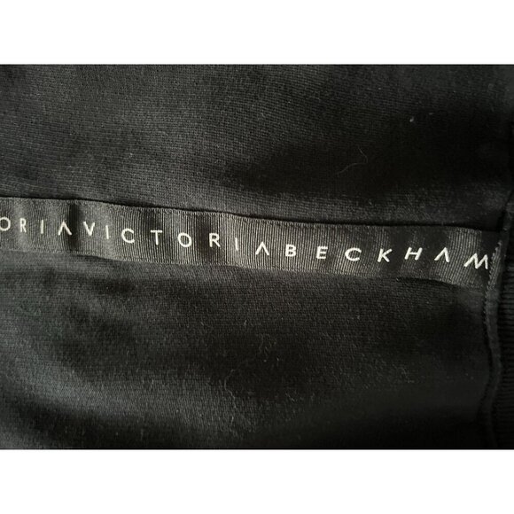 Victoria Beckham black oversized cotton sweatshirt white under arm print - Picture 12 of 13
